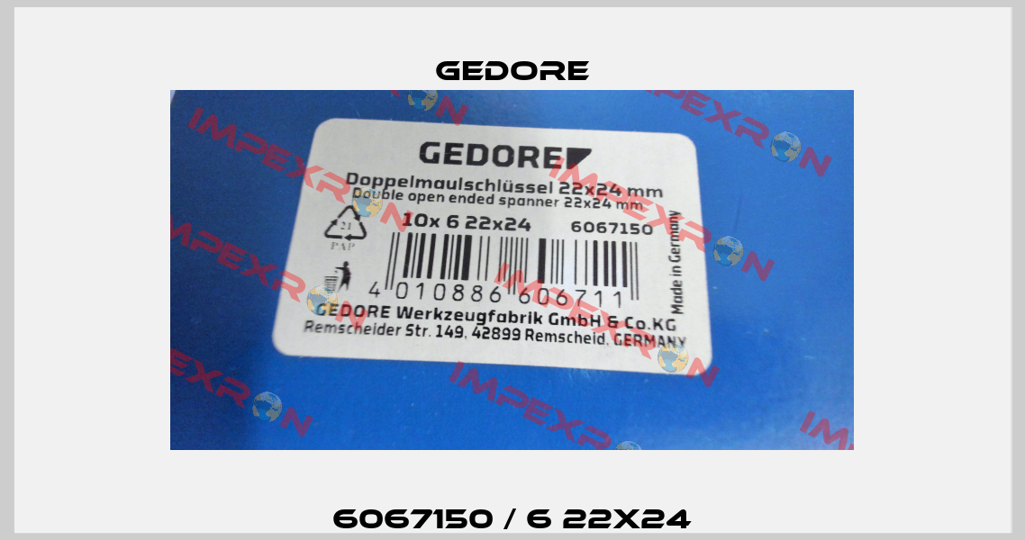 6067150 / 6 22X24 Gedore